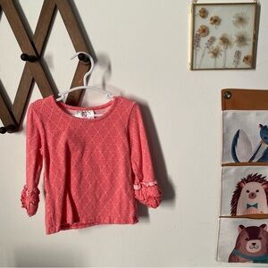 Ruffle Girl Toddler‎ size 2 Pink Blouse with Hanger